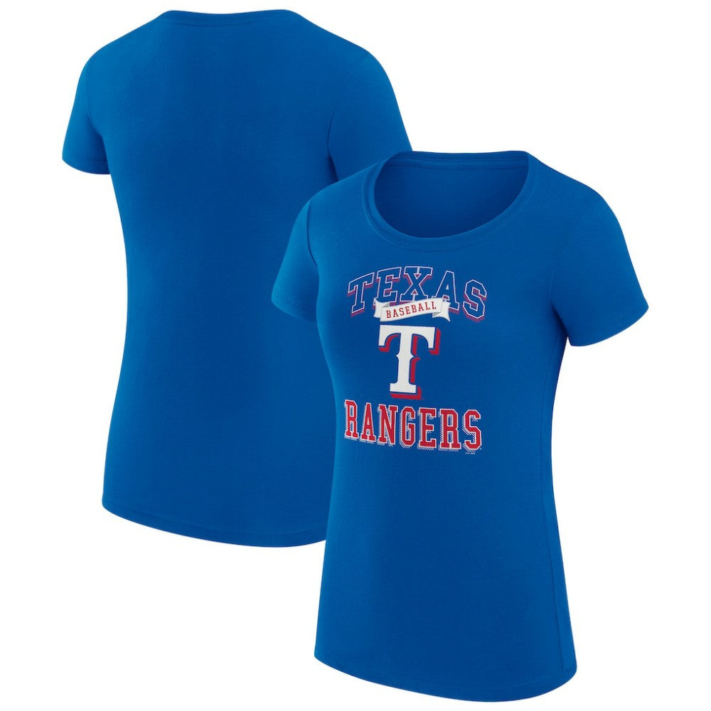 Texas Rangers G-III 4Her by Carl Banks Women's Super-Slim Fit Lightweight Team Logo Graphic T-Shirt - Royal