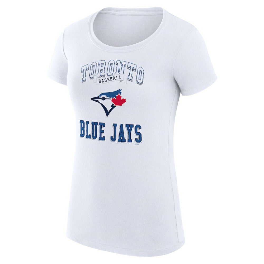 Toronto Blue Jays G-III 4Her by Carl Banks Women's Super-Slim Fit Lightweight Team Logo Graphic T-Shirt - White