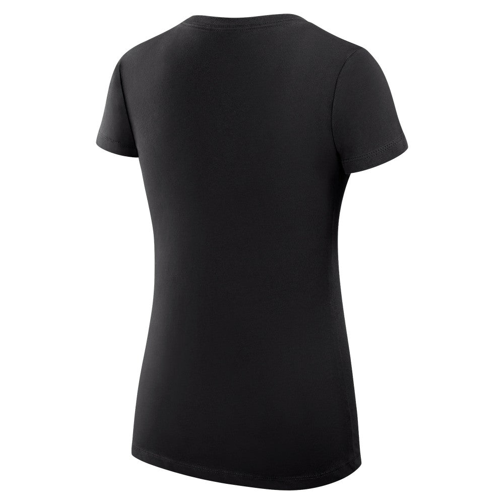 Cincinnati Reds G-III 4Her by Carl Banks Women's Super-Slim Fit Lightweight Team Logo Graphic V-Neck T-Shirt - Black