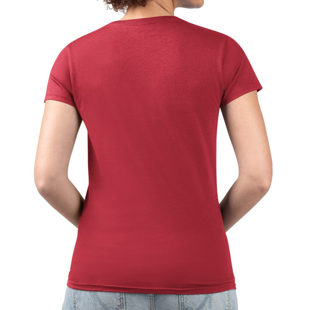 Texas Rangers G-III 4Her by Carl Banks Women's Super-Slim Fit Lightweight Team Logo Graphic V-Neck T-Shirt - Red