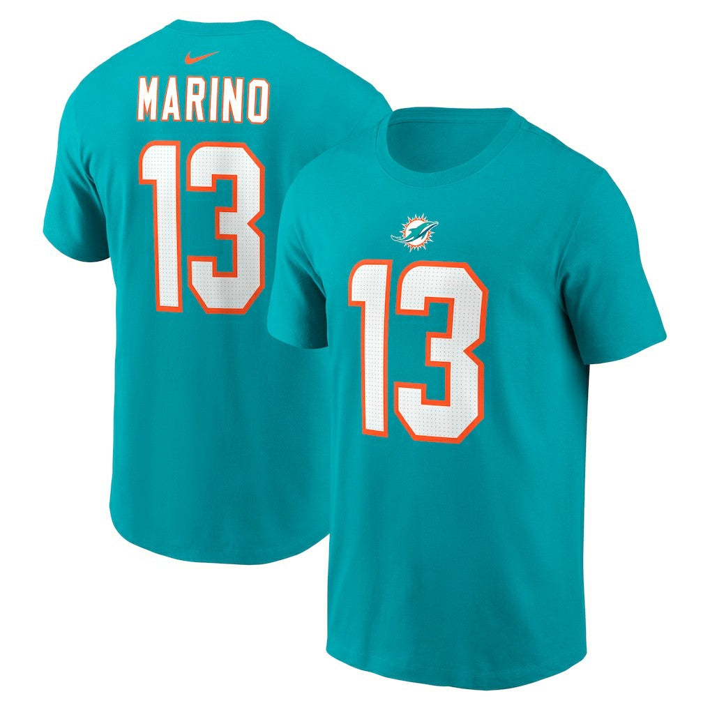 Dan Marino Miami Dolphins Retired Player Name & Number T-Shirt - Aqua | Nike sale