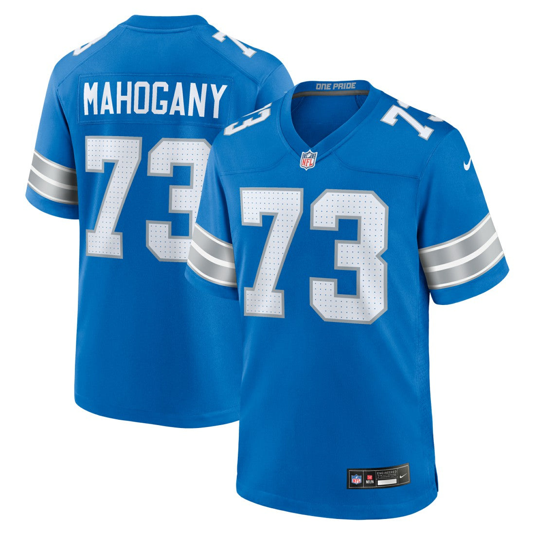 Christian Mahogany Detroit Lions Team Game Jersey - Blue | Nike for sale