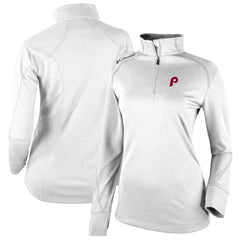 Philadelphia Phillies Women's Cooperstown Collection Shotgun 2.0 Omni-Wick Quarter-Zip Top - White | Columbia