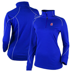 Atlanta Braves Women's Cooperstown Collection Shotgun 2.0 Omni-Wick Quarter-Zip Top - Royal | Columbia