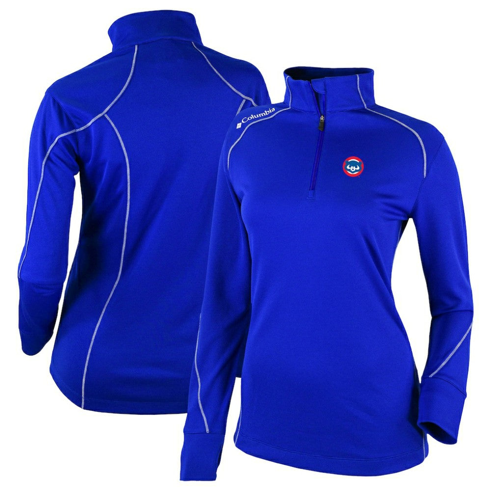 Chicago Cubs Women's Cooperstown Collection Shotgun 2.0 Omni-Wick Quarter-Zip Top - Royal | Columbia