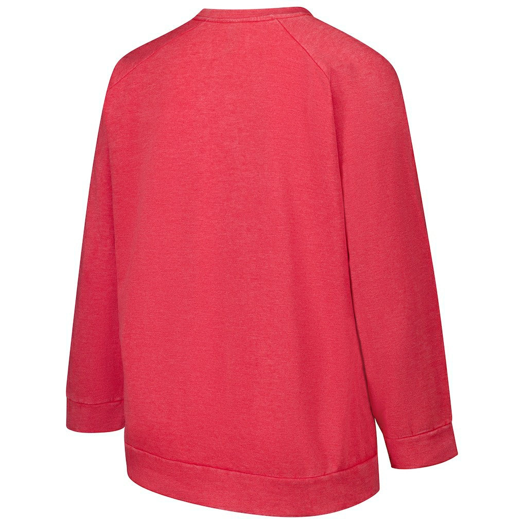San Francisco 49ers Profile Women's Plus Size Acid Wash Raglan Sweatshirt - Red discount
