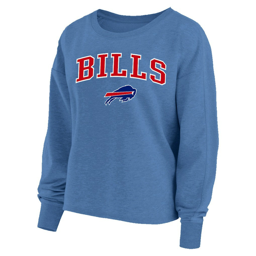 Buffalo Bills Profile Women's Plus Size Acid Wash Raglan Sweatshirt - Royal outlet