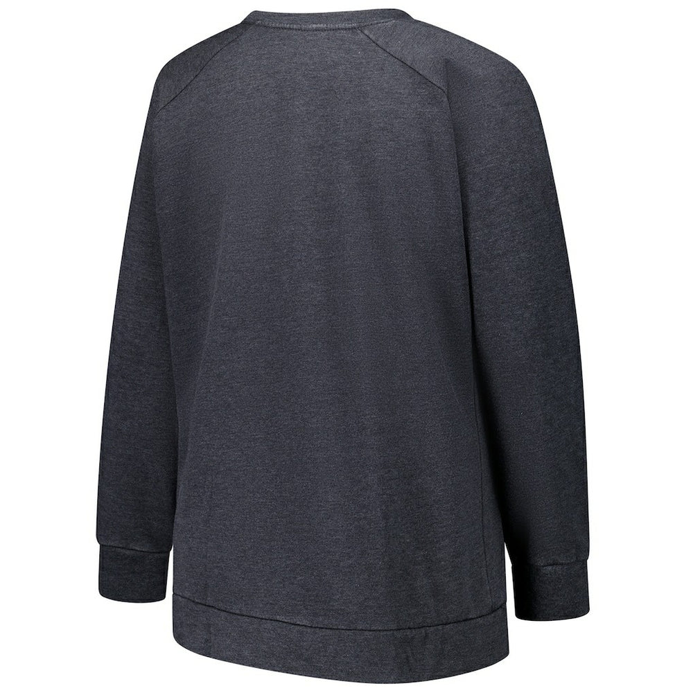Miami Dolphins Profile Women's Plus Size Acid Wash Raglan Sweatshirt - Charcoal on sale