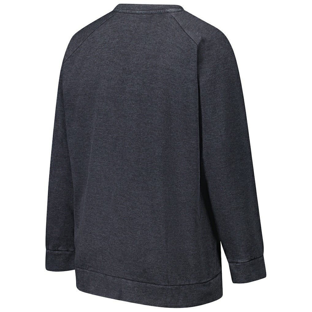 Pittsburgh Steelers Profile Women's Plus Size Acid Wash Raglan Sweatshirt - Charcoal for sale