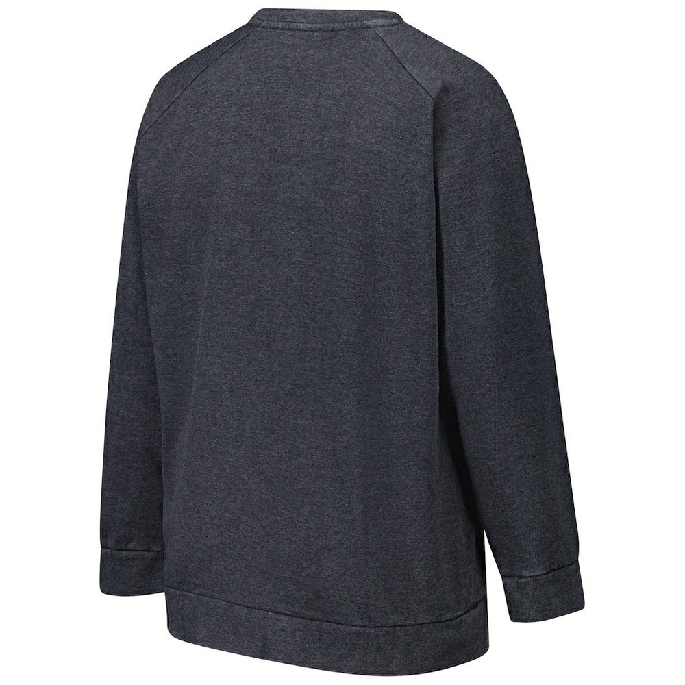 Pittsburgh Steelers Profile Women's Plus Size Acid Wash Raglan Sweatshirt - Charcoal for sale