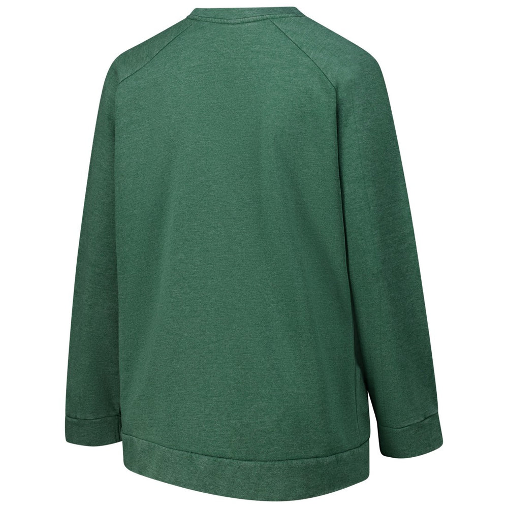 Green Bay Packers Profile Women's Plus Size Acid Wash Raglan Sweatshirt - Heather Green online