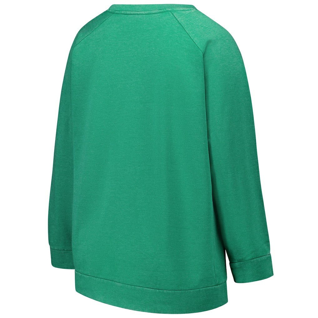 Philadelphia Eagles Profile Women's Plus Size Acid Wash Raglan Sweatshirt - Kelly Green for sale