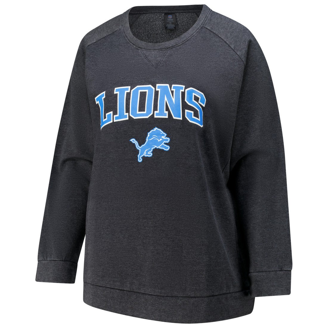 Detroit Lions Profile Women's Plus Size Acid Wash Raglan Sweatshirt - Charcoal cheap