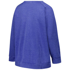 New York Giants Profile Women's Plus Size Acid Wash Raglan Sweatshirt - Royal for sale