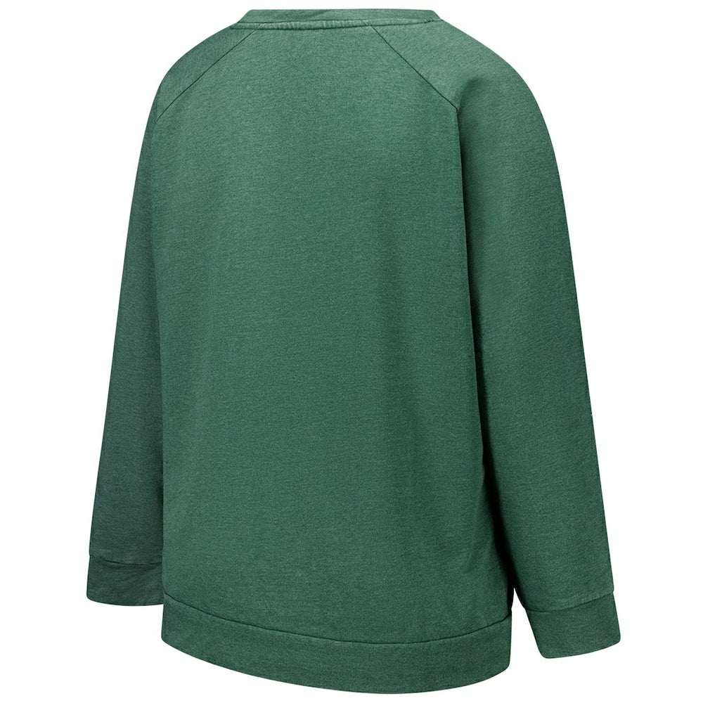 New York Jets Profile Women's Plus Size Acid Wash Raglan Sweatshirt - Heather Green discount