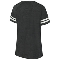 Cleveland Browns Women's Plus Size Logo Striped Raglan Notch Neck T-Shirt - Charcoal online