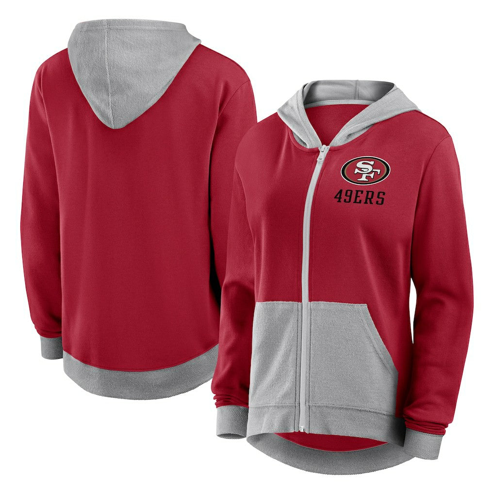 San Francisco 49ers Women's Hit It Full-Zip Hoodie - Scarlet sale