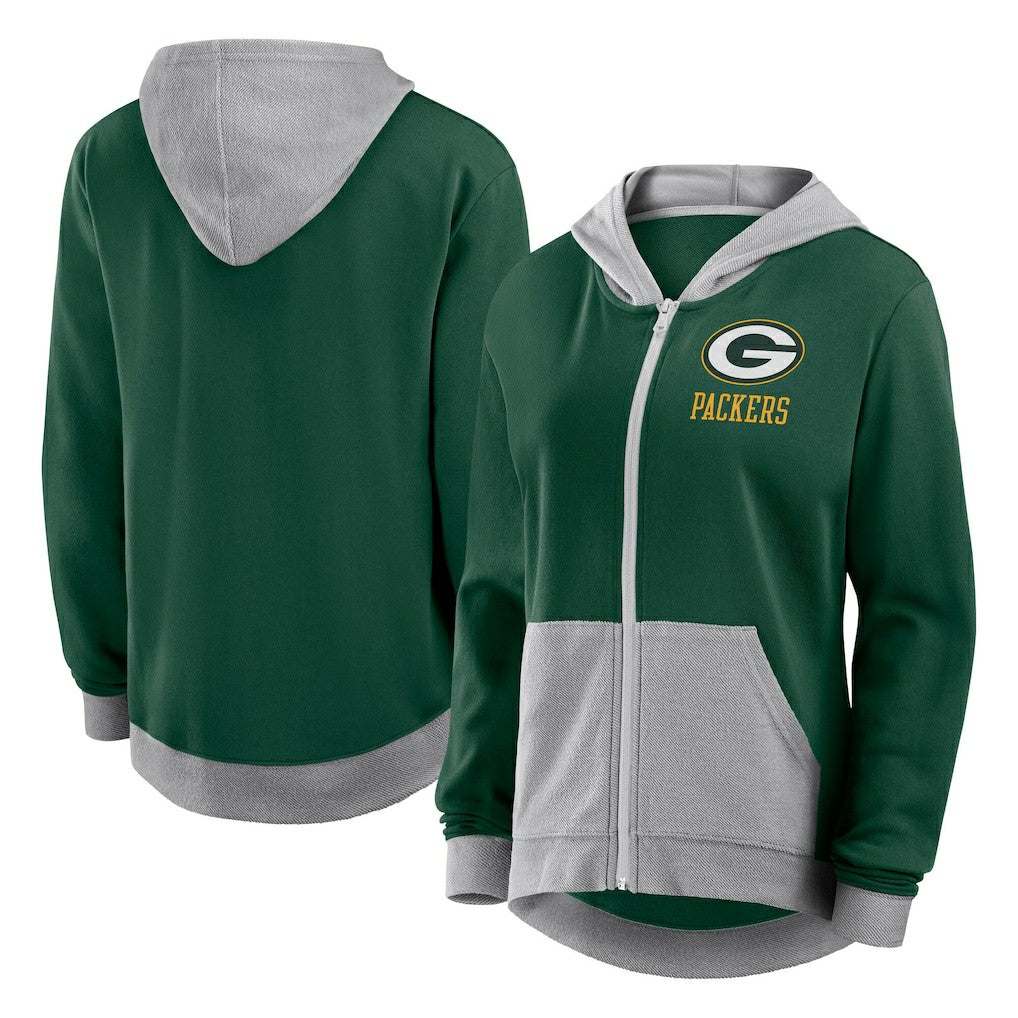Green Bay Packers Women's Hit It Full-Zip Hoodie - Green for sale