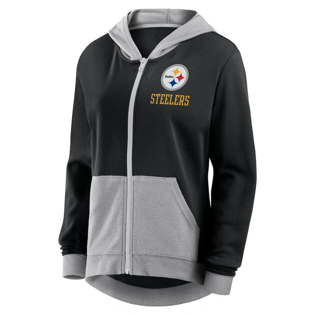 Pittsburgh Steelers Women's Hit It Full-Zip Hoodie - Black cheap