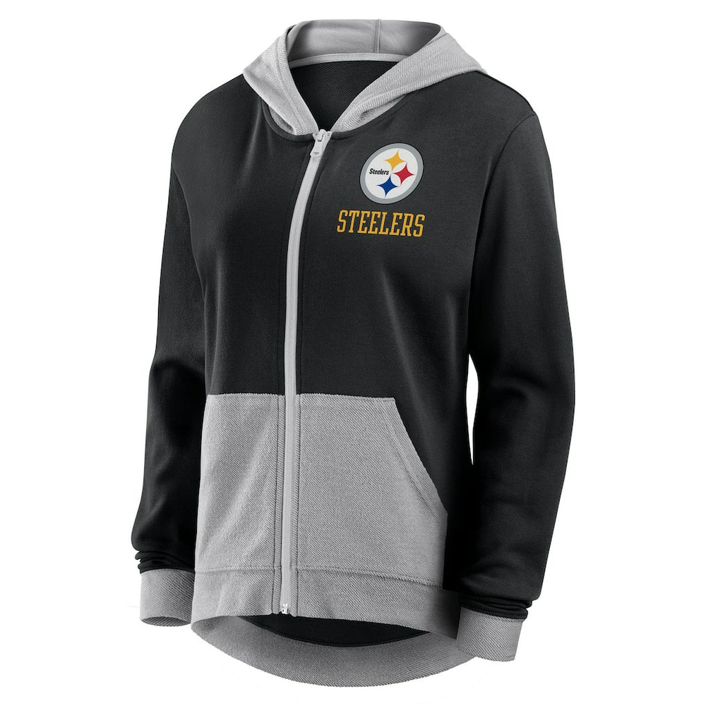 Pittsburgh Steelers Women's Hit It Full-Zip Hoodie - Black cheap