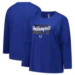 Indianapolis Colts Women's Long Sleeve Scoop Neck T-Shirt - Royal for sale