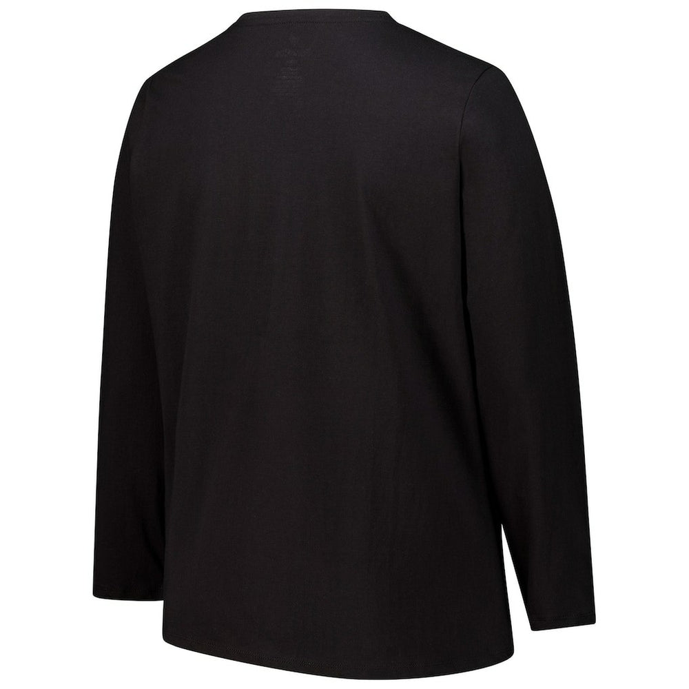 Jacksonville Jaguars Women's Long Sleeve Scoop Neck T-Shirt - Black discount