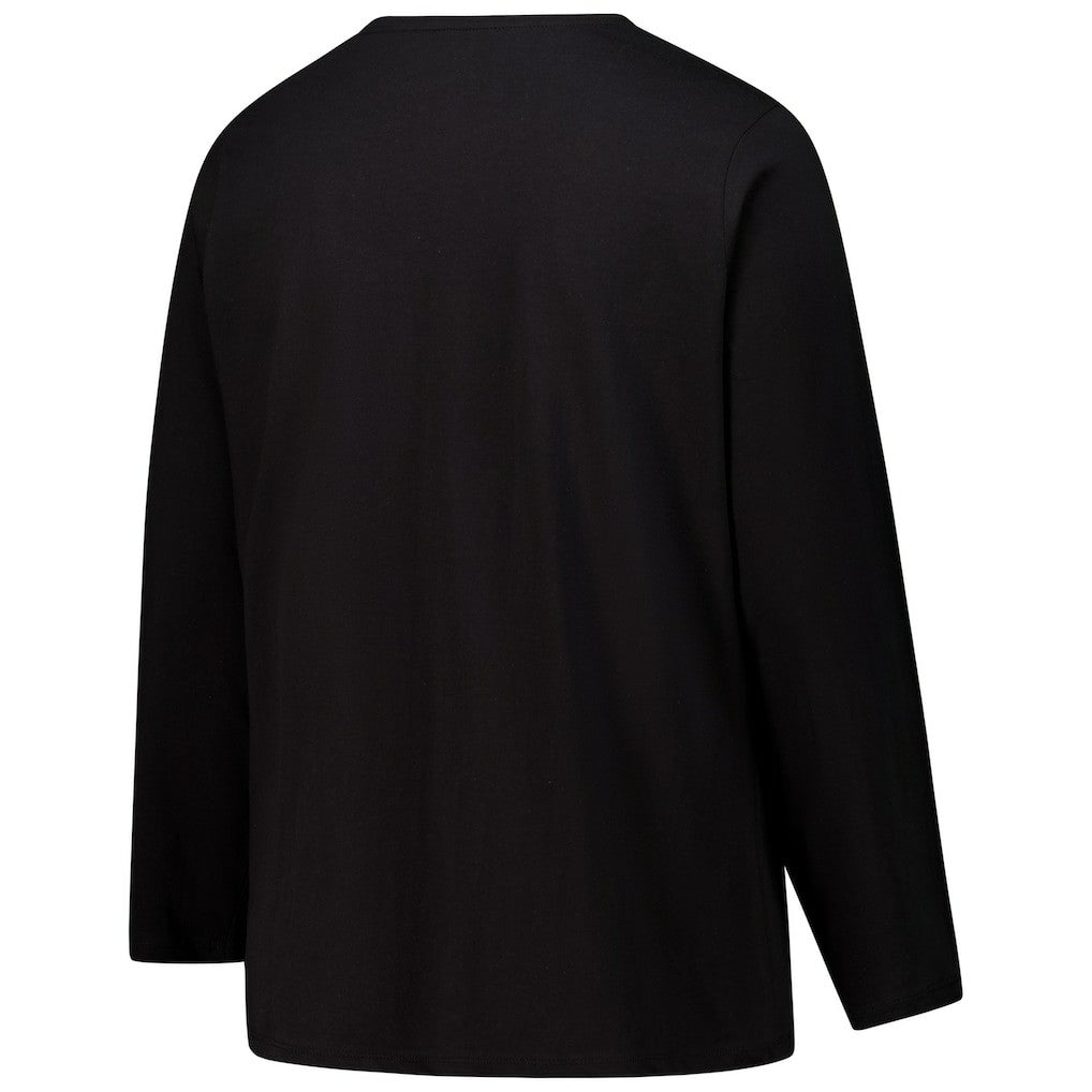 Cincinnati Bengals Women's Long Sleeve Scoop Neck T-Shirt - Black on sale