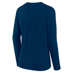 Houston Texans Women's Long Sleeve Scoop Neck T-Shirt - Navy for sale