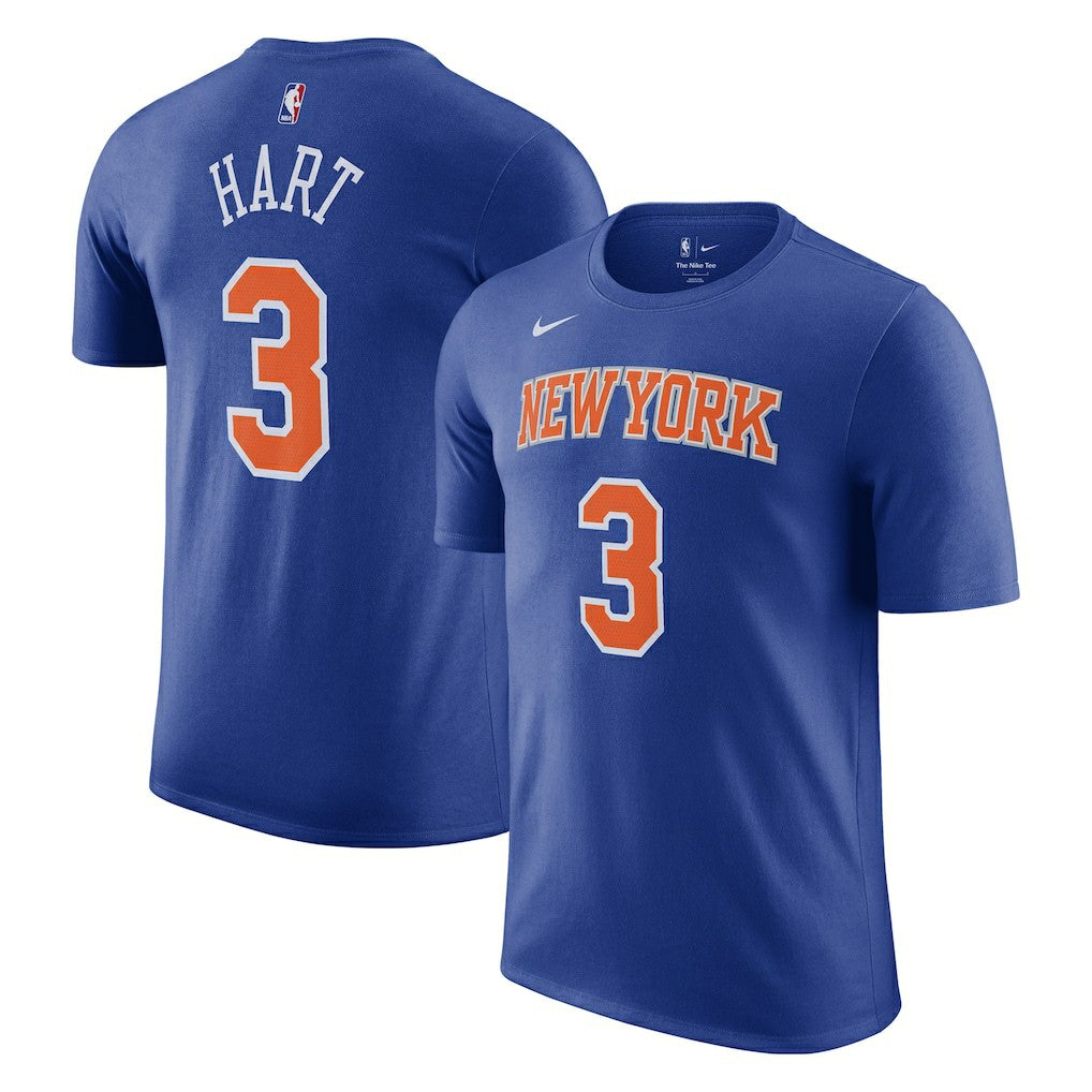 Josh Hart New York Knicks Icon Edition Name & Number T-Shirt - Blue | Nike shop