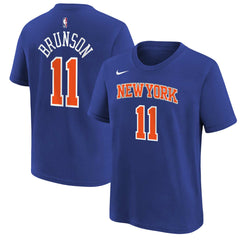 Jalen Brunson New York Knicks Youth Icon Name & Number T-Shirt - Blue | Nike sale
