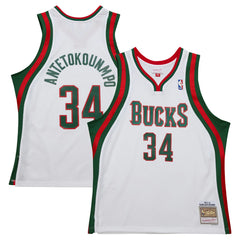 Giannis Antetokounmpo Milwaukee Bucks 2013/14 Hardwood Classics Swingman Jersey - White | Mitchell & Ness sale