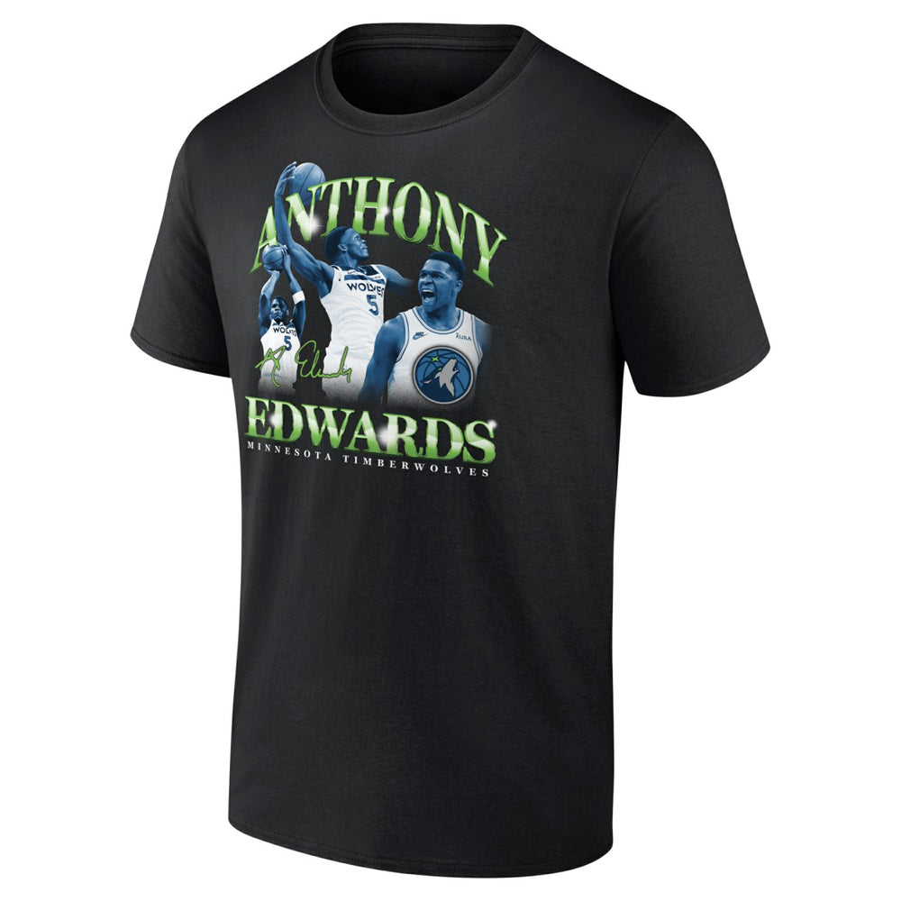 Anthony Edwards Minnesota Timberwolves Retro '90s T-Shirt - Black shop