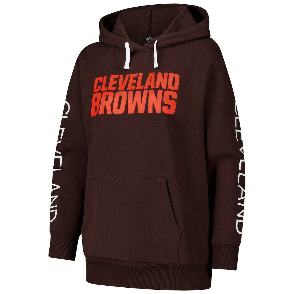 Cleveland Browns G-III 4Her by Carl Banks Women's Extra Inning Pullover Hoodie - Brown for sale