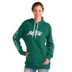 New York Jets G-III 4Her by Carl Banks Women's Extra Inning Pullover Hoodie - Green discount