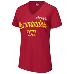 Washington Commanders G-III 4Her by Carl Banks Women's Post Season V-Neck T-Shirt - Burgundy cheap