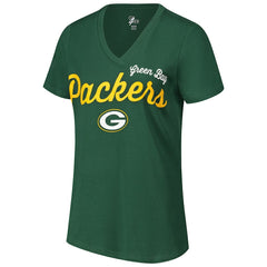 Green Bay Packers G-III 4Her by Carl Banks Women's Post Season V-Neck T-Shirt - Green sale
