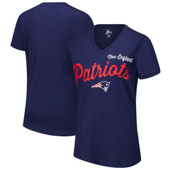New England Patriots G-III 4Her by Carl Banks Women's Post Season V-Neck T-Shirt - Navy outlet