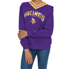 Minnesota Vikings Tommy Hilfiger Women's Alice V-Neck Pullover Sweatshirt - Purple outlet