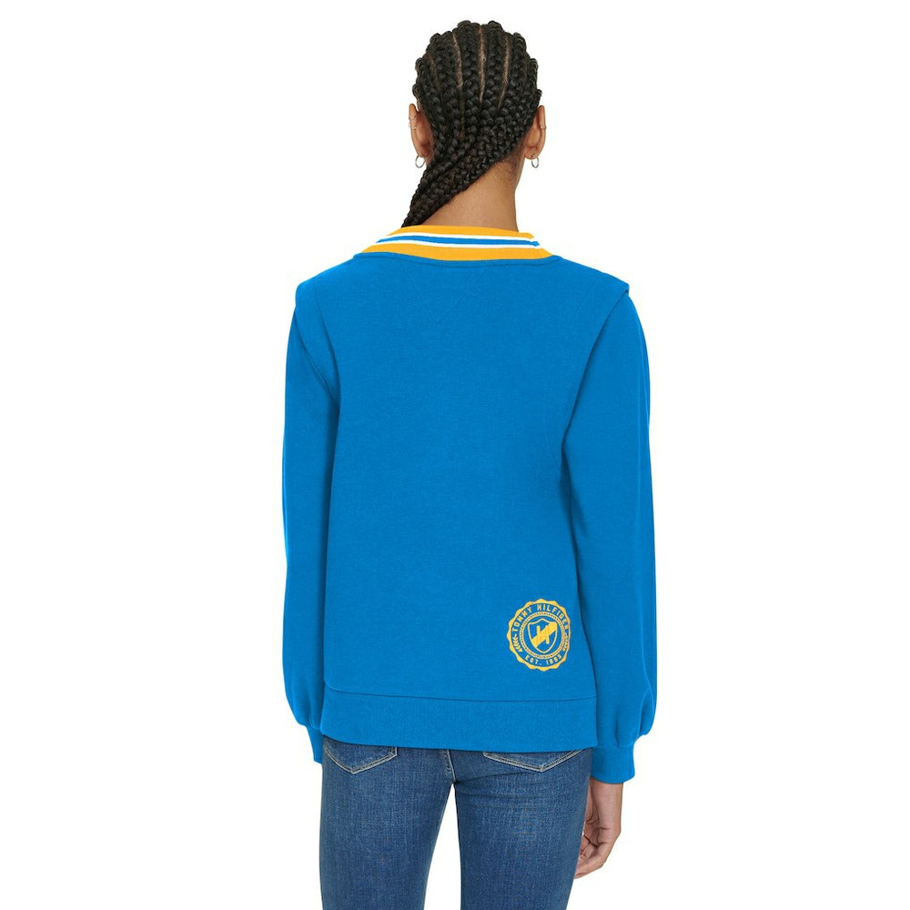 Los Angeles Chargers Tommy Hilfiger Women's Alice V-Neck Pullover Sweatshirt - Powder Blue outlet