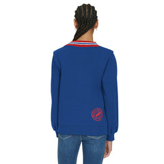 New York Giants Tommy Hilfiger Women's Alice V-Neck Pullover Sweatshirt - Royal online