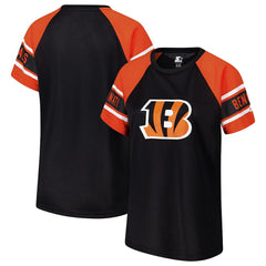 Cincinnati Bengals Starter Women's 1st Rounder Color Block Raglan Top - Black outlet