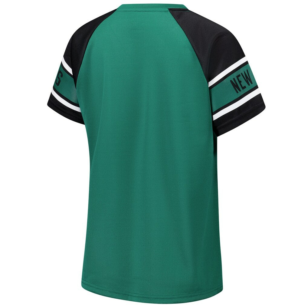 New York Jets Starter Women's 1st Rounder Color Block Raglan Top - Green cheap