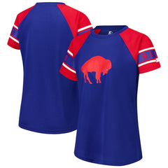 Buffalo Bills Starter Women's 1st Rounder Color Block Raglan Top - Royal sale