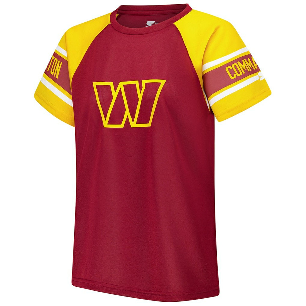 Washington Commanders Starter Women's 1st Rounder Color Block Raglan Top - Burgundy online