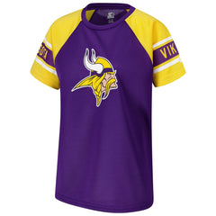 Minnesota Vikings Starter Women's 1st Rounder Color Block Raglan Top - Purple sale