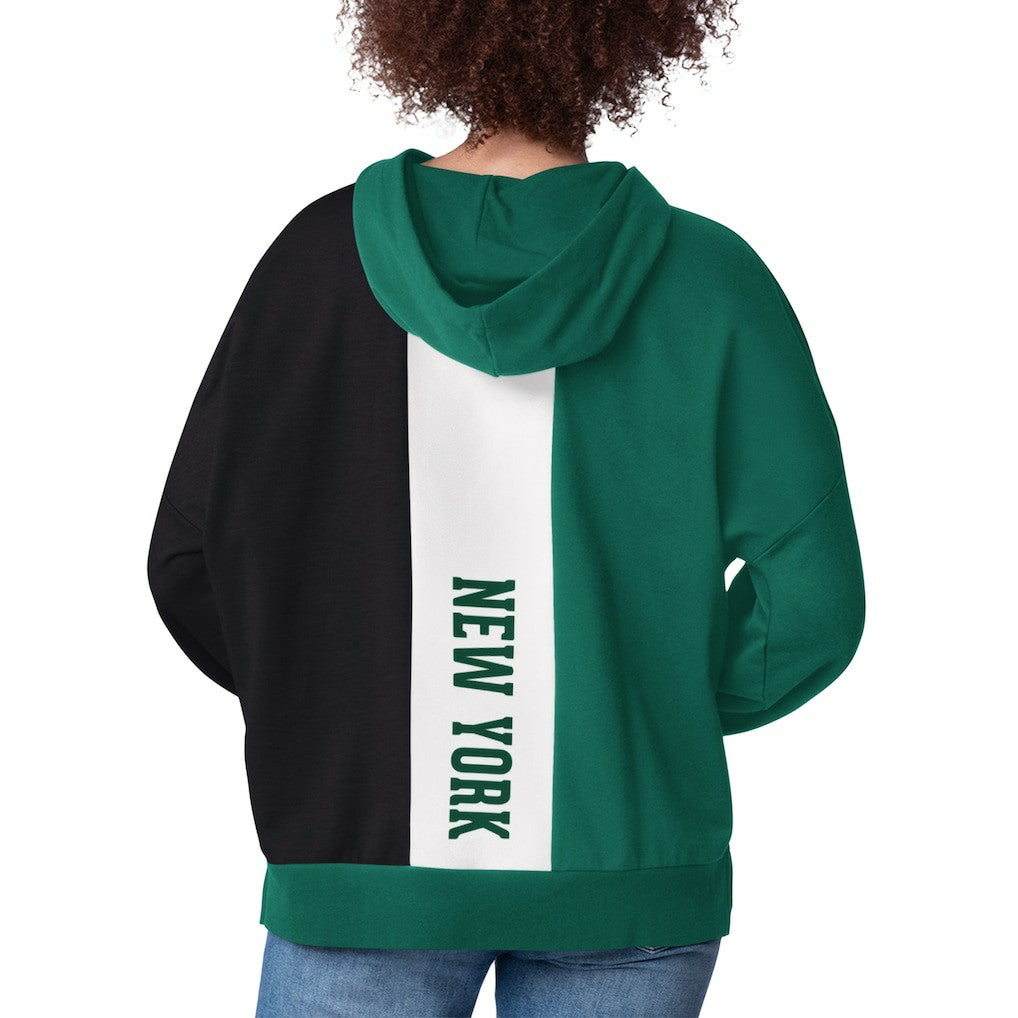 New York Jets Starter Women's Power Move Long Sleeve Pullover Hoodie - Green online