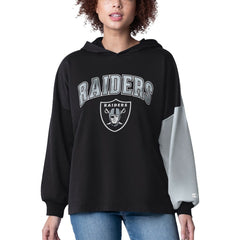 Las Vegas Raiders Starter Women's Power Move Long Sleeve Pullover Hoodie - Black cheap