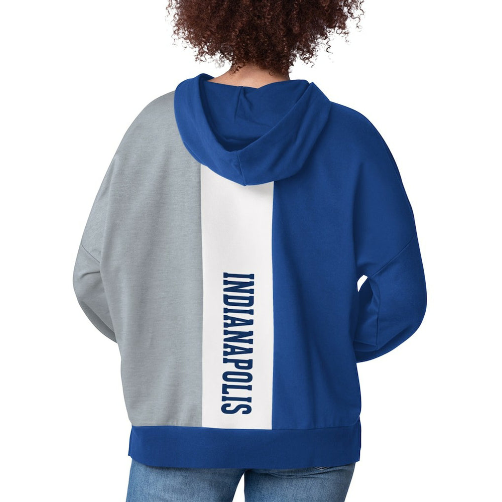 Indianapolis Colts Starter Women's Power Move Long Sleeve Pullover Hoodie - Royal sale