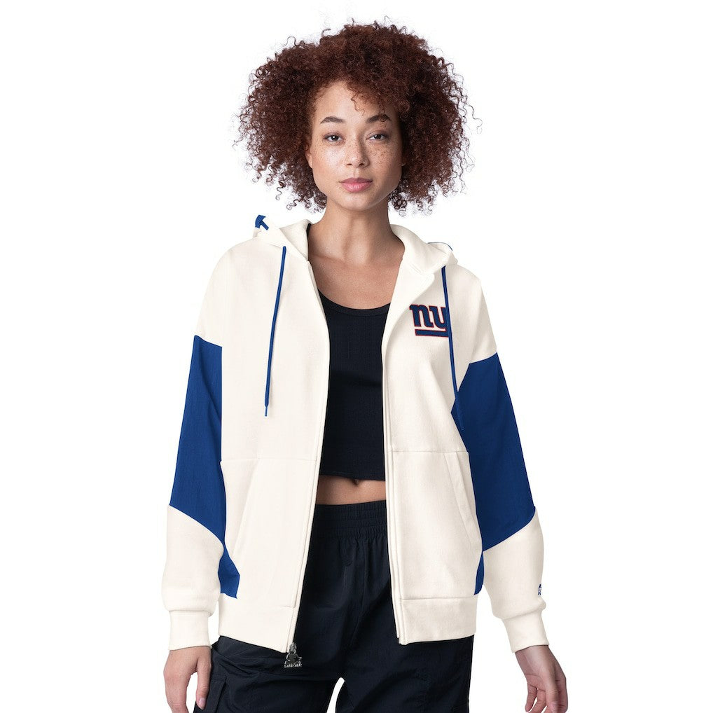 New York Giants Starter Women's Scrimmage Full-Zip Hoodie - White on sale