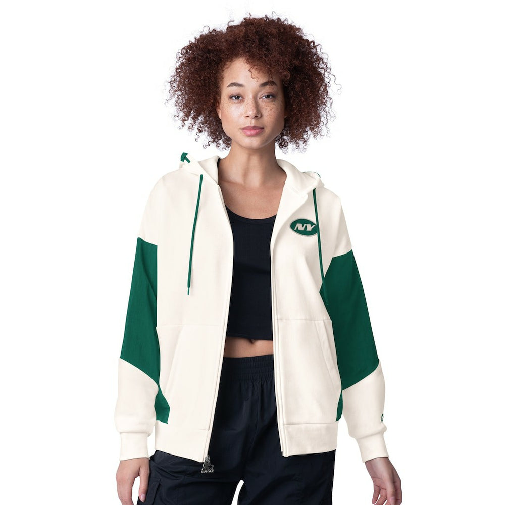 New York Jets Starter Women's Scrimmage Full-Zip Hoodie - White sale